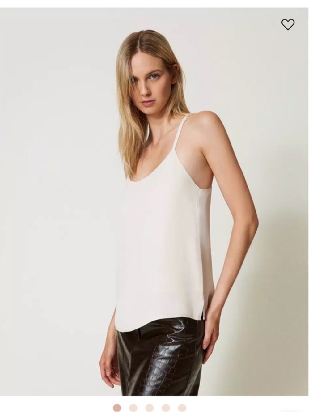 TWINSET Satin top with thin shoulder straps woman’s medium